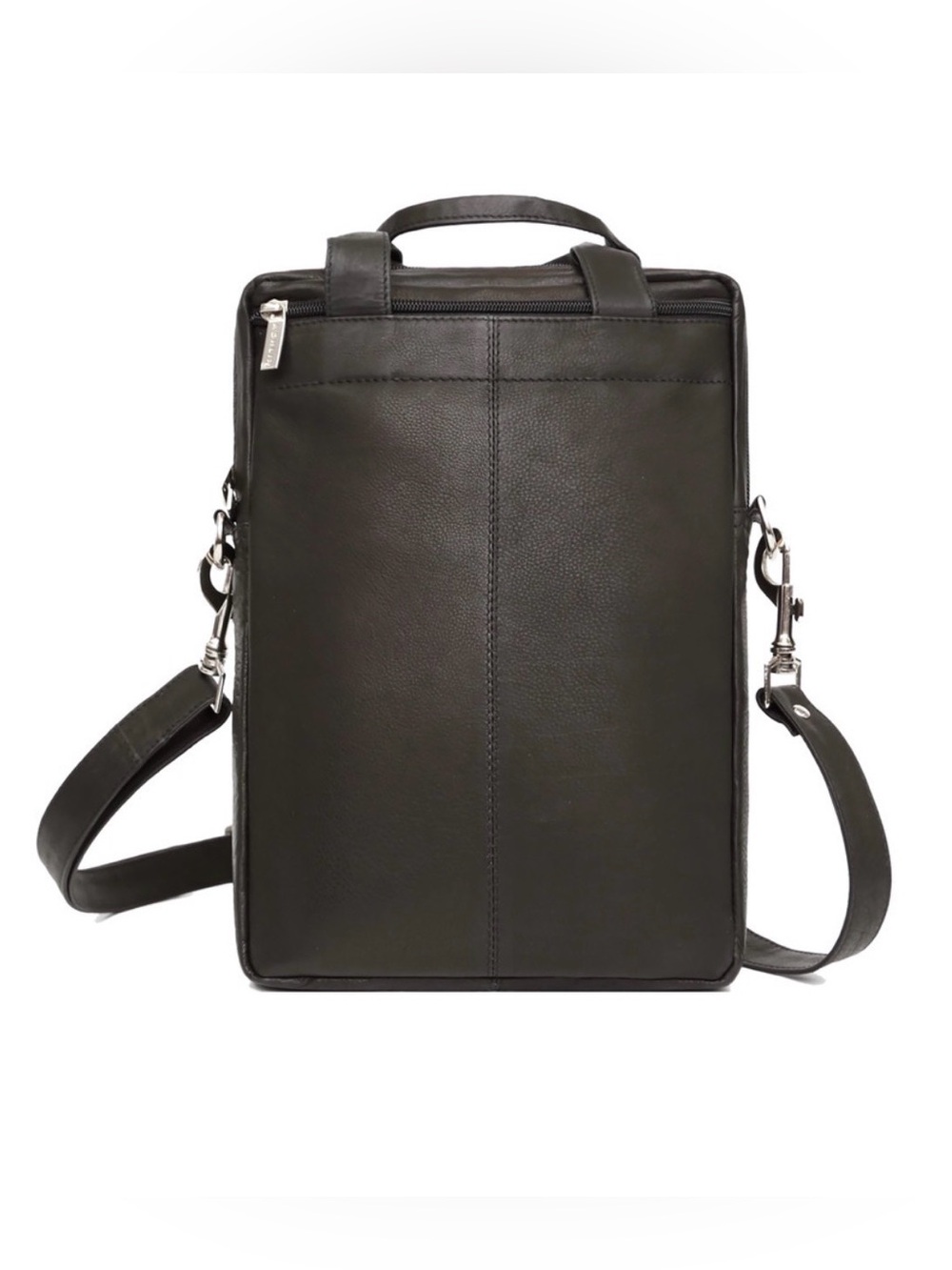 Ashlin Leather Media Messenger Bag - Black